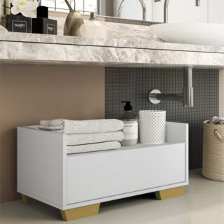 Square Base Pedestal/Single Drawer